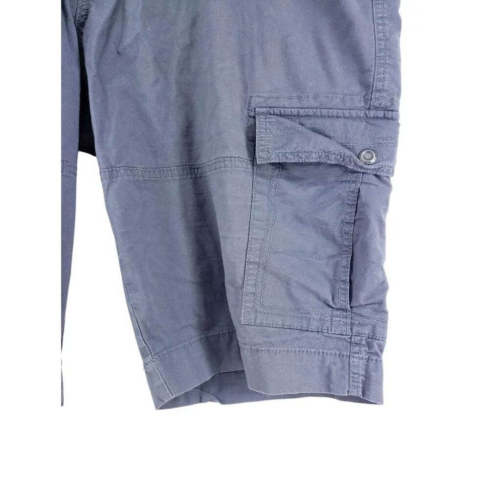 George Mens Size 42 Stretch Cargo Shorts Gray High Rise Full Leg - Picture 4 of 8
